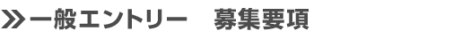 一般エントリー 募集要項